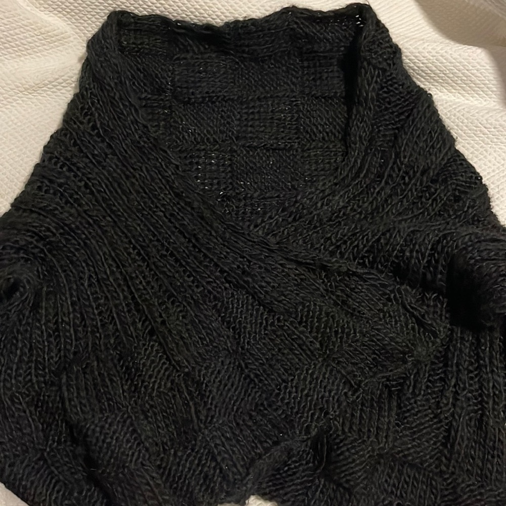 Black knit wrap/shrug.